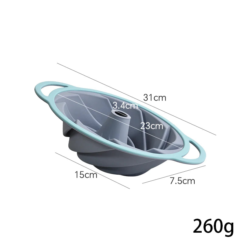 WALFOS 3D Large Spiral Shape Silicone Cake Pan moule silicone pâtisserie Bakeware Mold baking Tools Cyclone Shape Cake Mould - Walfos® Kitchenware