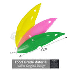 WALFOS 3 Piece 2 in 1 Kiwi Spoon Plastic Candy Color Kiwi Dig Spoon Scoop Fruit Knife Slicer Peeler Cutter With Hole - Walfos® Kitchenware