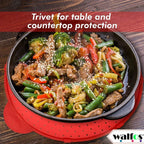 WALFOS 3 in 1 Splatter Screen Splatter Guard Kitchen Strainer Trivet Pot Lid Pan Cover Silicone Lid Spill Stopper Wash Strainer - Walfos® Kitchenware