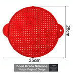 WALFOS 3 in 1 Splatter Screen Splatter Guard Kitchen Strainer Trivet Pot Lid Pan Cover Silicone Lid Spill Stopper Wash Strainer - Walfos® Kitchenware