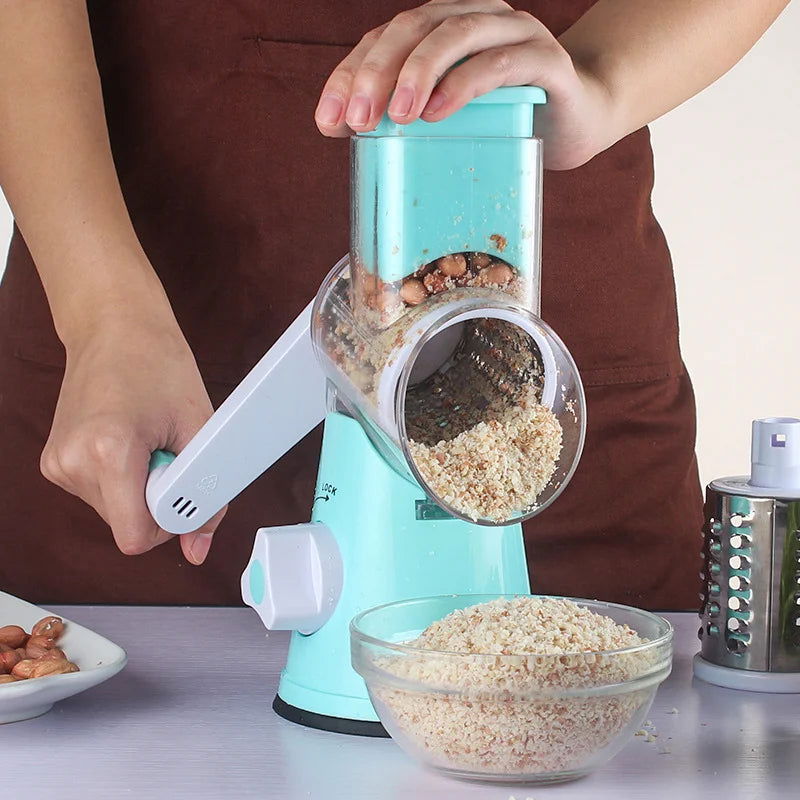 WALFOS 3 in 1 Vegetable Slicer Manual Kitchen Accessories Grater Vegetable Cutter Round Chopper Mandolin Shredder Potato Gadgets - Walfos® Kitchenware