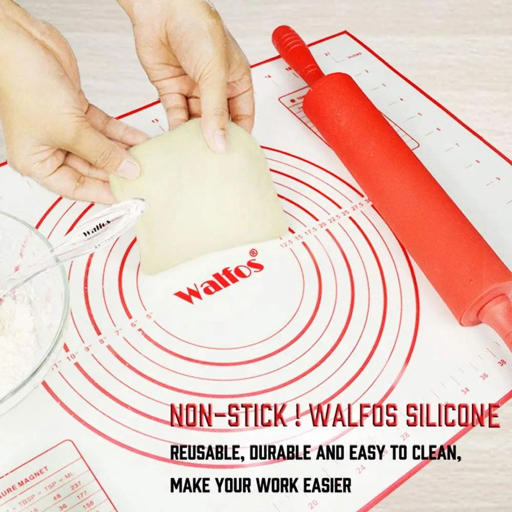 WALFOS 40X60CM Non-Stick Silicone Baking Mat Pad Sheet Baking Pastry Tools Rolling Dough Mat Large Size for Cake Cookie Macaron - Walfos® Kitchenware