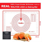 WALFOS 40X60CM Non-Stick Silicone Baking Mat Pad Sheet Baking Pastry Tools Rolling Dough Mat Large Size for Cake Cookie Macaron - Walfos® Kitchenware