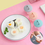 WALFOS 4 Pcs/Set Cute Egg Cooker Tools With Brush Plastic Egg Boiler Poacher For Kid Baking Egg Mold Maker Kitchen Accessories - Walfos® Kitchenware