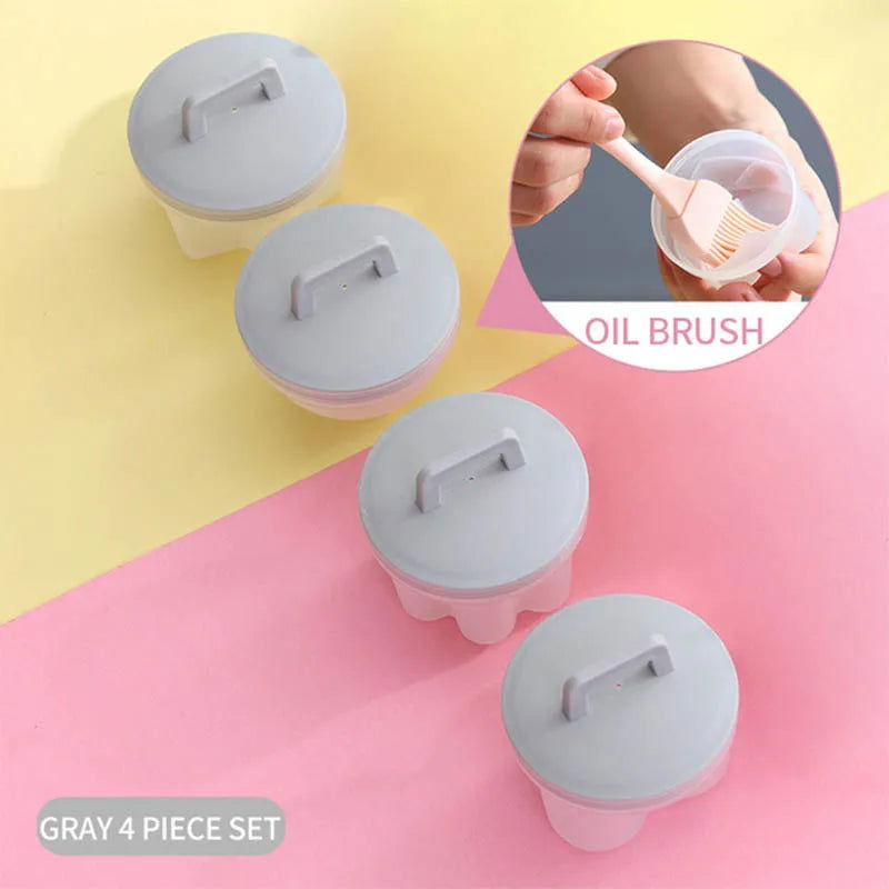 WALFOS 4 Pcs/Set Cute Egg Cooker Tools With Brush Plastic Egg Boiler Poacher For Kid Baking Egg Mold Maker Kitchen Accessories - Walfos® Kitchenware