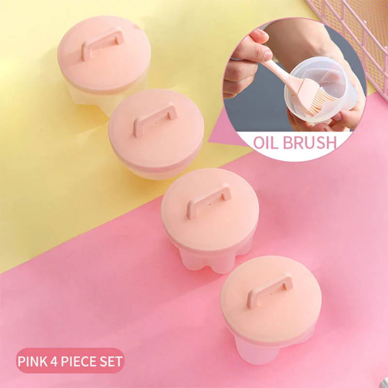 WALFOS 4 Pcs/Set Cute Egg Cooker Tools With Brush Plastic Egg Boiler Poacher For Kid Baking Egg Mold Maker Kitchen Accessories - Walfos® Kitchenware