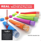 WALFOS 4 Pieces Food Grade Silicone Ice Pop Mold Popsicle Maker Frozen Tray DIY Ice Cream Tools Jelly Lolly Mould For Popsicles - Walfos® Kitchenware