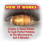 WALFOS 5/10PCS Washable Microwave Potato Bag For Oven Quick Fast Steam Pocket In 4 Minutes Easy Cooking - Walfos® Kitchenware