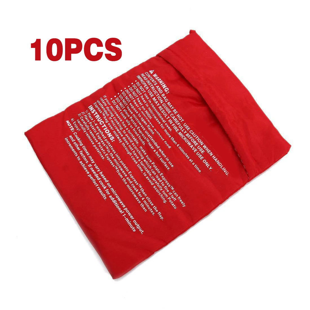 WALFOS 5/10PCS Washable Microwave Potato Bag For Oven Quick Fast Steam Pocket In 4 Minutes Easy Cooking - Walfos® Kitchenware