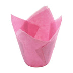 WALFOS 50Pcs/Pack Paper Cupcake Liner Mold Tulip Flower Chocolate Cupcake Wrapper Baking Muffin Liner Holder Wedding Party - Walfos® Kitchenware