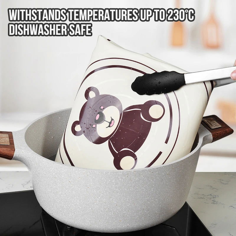WALFOS 50X70CM White And Bear Motifs Kneading Dough Mat Silicone Baking Mat Pizza Cake Dough Maker Kitchen Cooking Grill Gadgets - Walfos® Kitchenware