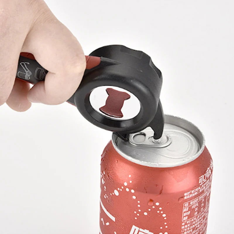 WALFOS 5 in 1 Creative Multifunction Stainless Steel Can Opener Beer Bottle Opener Super Good Jar Opener Kitchen Tool - Walfos® Kitchenware