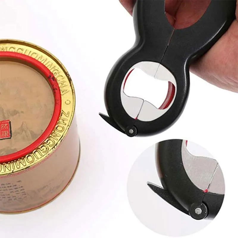 WALFOS 6 in 1 Multi Function Can Beer Bottle Opener All in One Jar Gripper Can Beer Lid Twist Off Jar Wine Opener Claw - Walfos® Kitchenware