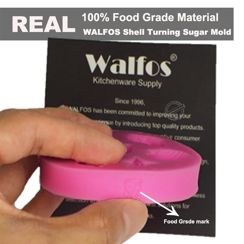 WALFOS 7 Hole Sea Shell Shape Chocolate Silicon Mold Fondant Cake Decoration Mold - Walfos® Kitchenware