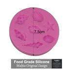 WALFOS 7 Hole Sea Shell Shape Chocolate Silicon Mold Fondant Cake Decoration Mold - Walfos® Kitchenware
