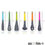 WALFOS 7 Pcs Utensil Set-Cooking Utensil Set  NonStick Nylon Kitchen Utensil Set Cooking Spoon Kitchen Turner Spatula Soup Ladle - Walfos® Kitchenware