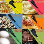WALFOS 7 Pcs Utensil Set-Cooking Utensil Set  NonStick Nylon Kitchen Utensil Set Cooking Spoon Kitchen Turner Spatula Soup Ladle - Walfos® Kitchenware