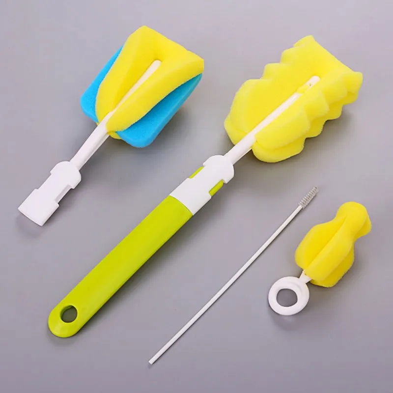 WALFOS 7pcs/4pcs Feeding Bottle Cleaning Brush Sponge Cup Brush Nipple Brush Straw Brush Cleaning Set - Walfos® Kitchenware