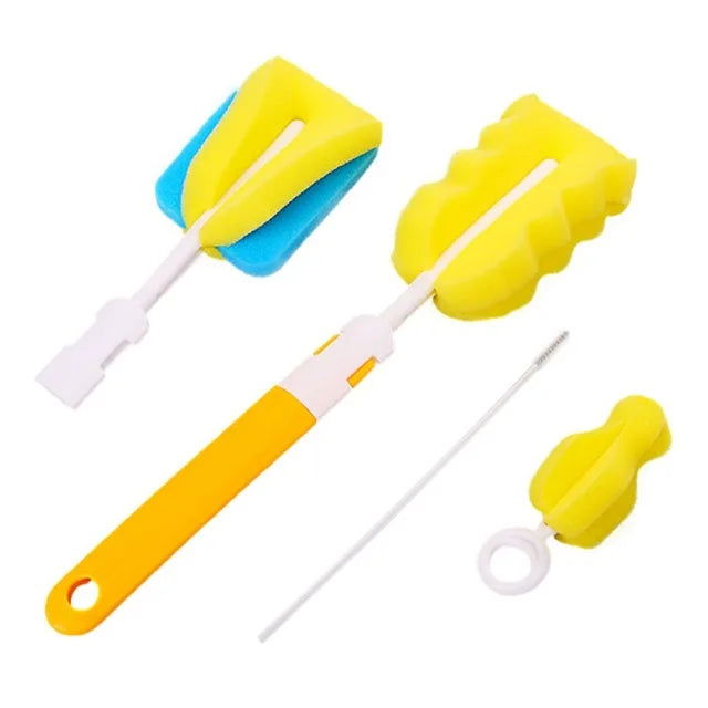 WALFOS 7pcs/4pcs Feeding Bottle Cleaning Brush Sponge Cup Brush Nipple Brush Straw Brush Cleaning Set - Walfos® Kitchenware