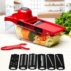 WALFOS 8In1Multifunctional Vegetable Cutter Potato Slicer Carrot Grater Kitchen Accessories Gadgets Steel Blade Kitchen Tool - Walfos® Kitchenware