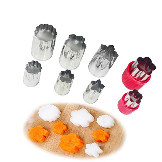 WALFOS 8 Pieces Stainless Steel Flower Star Shape Vegetable Fruit Cutter Mold  Cake Cookies Cutting Shape Cake Baking Tools - Walfos® Kitchenware