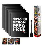 WALFOS BBQ Grill Non-stick Coating Sheet Mat Heat Resistance Easily Cleaned Mat Cooking Baking Barbecue Kitchen Tools 33*40 CM - Walfos® Kitchenware