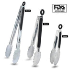 WALFOS BBQ Grilling Tong Salad Serving Food Tong Stainless Steel Metal Kitchen Tongs Barbecue Cooking Locking Tong Food BBQ Clip - Walfos® Kitchenware