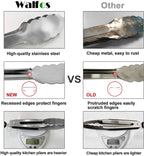 WALFOS BBQ Grilling Tong Salad Serving Food Tong Stainless Steel Metal Kitchen Tongs Barbecue Cooking Locking Tong Food BBQ Clip - Walfos® Kitchenware