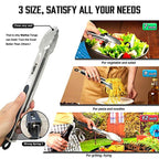 WALFOS BBQ Grilling Tong Salad Serving Food Tong Stainless Steel Metal Kitchen Tongs Barbecue Cooking Locking Tong Food BBQ Clip - Walfos® Kitchenware