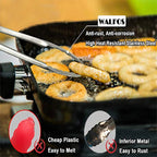 WALFOS BBQ Grilling Tong Salad Serving Food Tong Stainless Steel Metal Kitchen Tongs Barbecue Cooking Locking Tong Food BBQ Clip - Walfos® Kitchenware