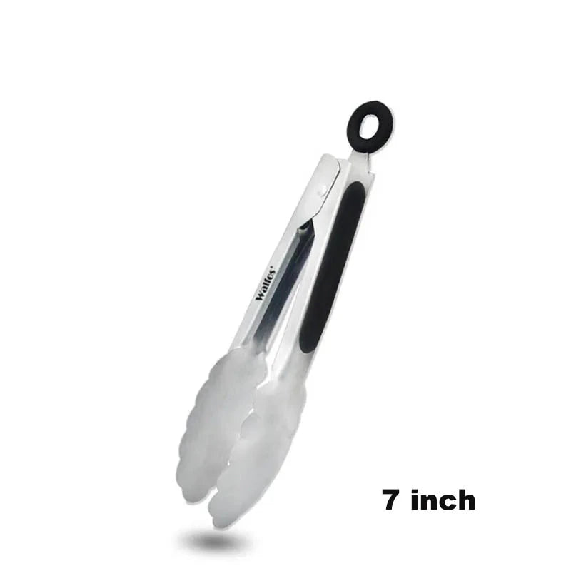 WALFOS BBQ Grilling Tong Salad Serving Food Tong Stainless Steel Metal Kitchen Tongs Barbecue Cooking Locking Tong Food BBQ Clip - Walfos® Kitchenware