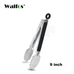 WALFOS BBQ Grilling Tong Salad Serving Food Tong Stainless Steel Metal Kitchen Tongs Barbecue Cooking Locking Tong Food BBQ Clip - Walfos® Kitchenware