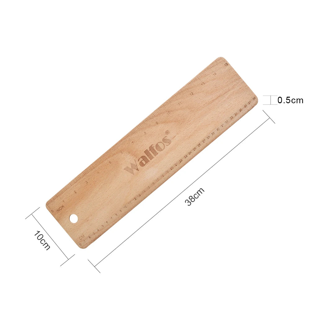 WALFOS Baking Baguette Transfer Wooden Board 38cm Rectangular Double Scale Flip Board Baguette Ciabatta Dough Cooking Tools - Walfos® Kitchenware