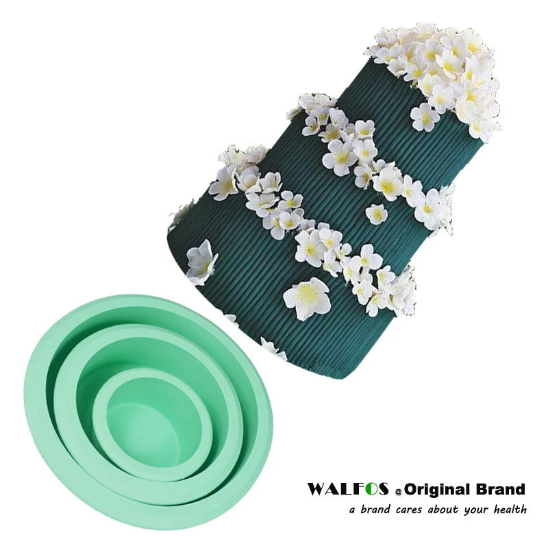 WALFOS  Beautiful Three Layer Cake Silicone Fondant Cake Mold Cake Mould Bakingware Tool - Walfos® Kitchenware