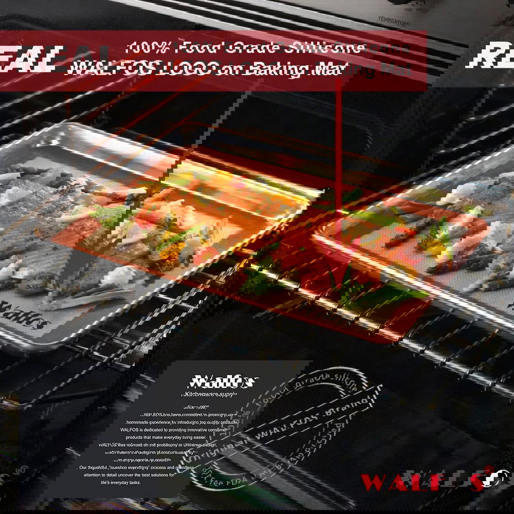 WALFOS Brand Baking Sheet Liner Non Stick Silicone Baking Mat Non-Stick Baking Cookie Liner Pastry Mat Bakeware Kitchen Tool - Walfos® Kitchenware