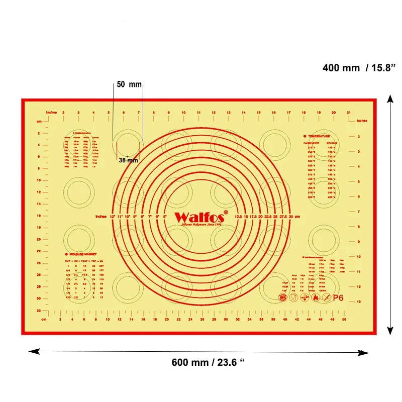 WALFOS Brand Baking Sheet Liner Non Stick Silicone Baking Mat Non-Stick Baking Cookie Liner Pastry Mat Bakeware Kitchen Tool - Walfos® Kitchenware