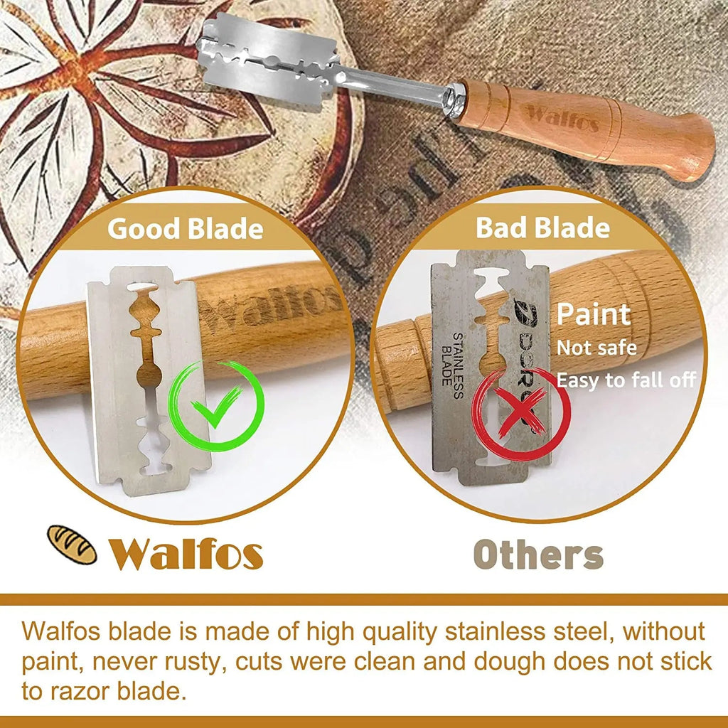 WALFOS Bread Lame New European Bread Arc Curved Bread Knife Western-Style Baguette Cutting French Toas Cutter Tools - Walfos® Kitchenware