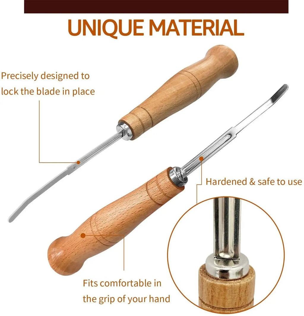 WALFOS Bread Lame New European Bread Arc Curved Bread Knife Western-Style Baguette Cutting French Toas Cutter Tools - Walfos® Kitchenware