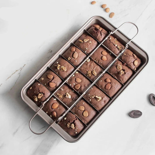 WALFOS Brownie Carbon Steel Cake Mold Heat resistant non-stick pan rectangular cake mold bread square non stick baking tool - Walfos® Kitchenware