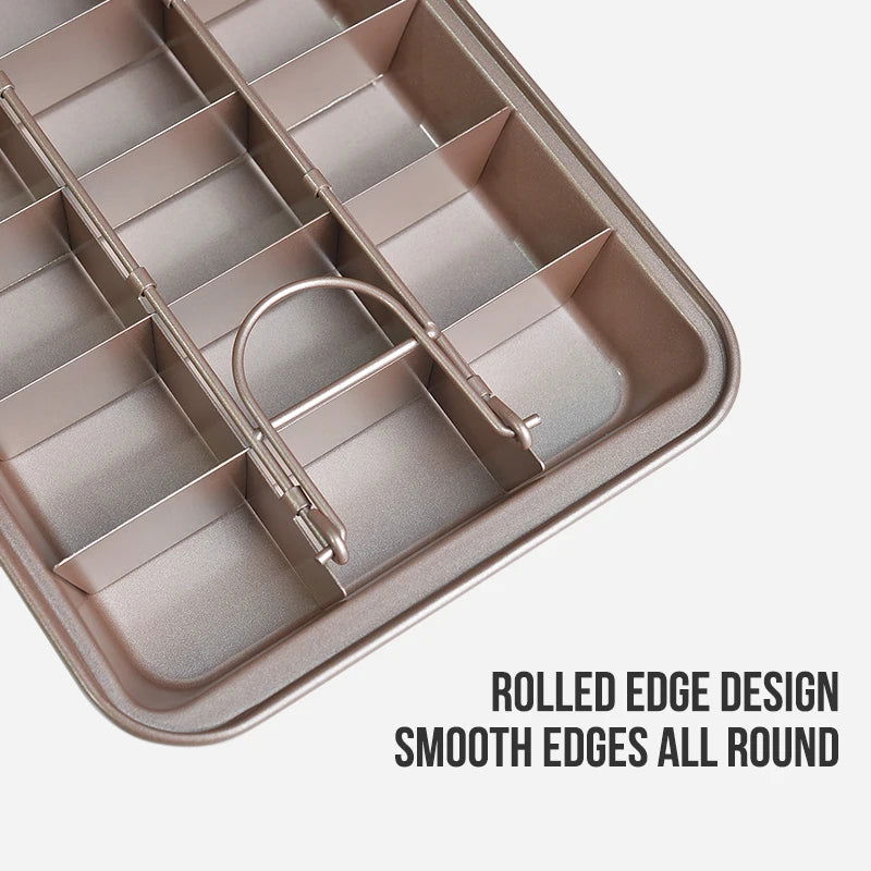 WALFOS Brownie Carbon Steel Cake Mold Heat resistant non-stick pan rectangular cake mold bread square non stick baking tool - Walfos® Kitchenware