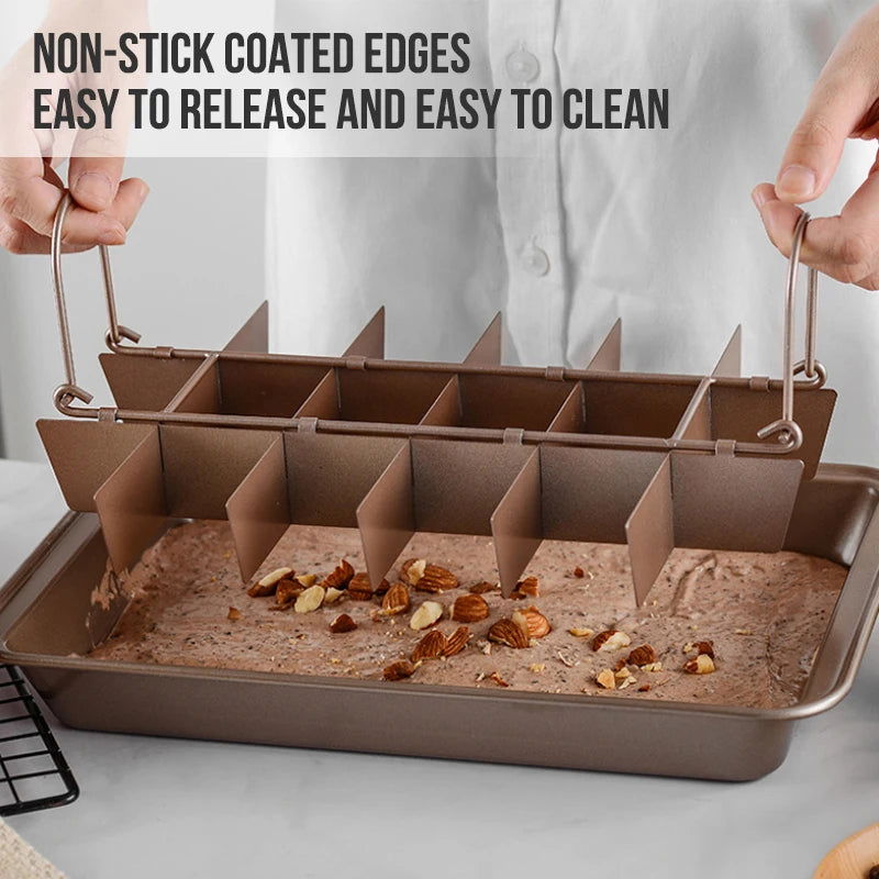 WALFOS Brownie Carbon Steel Cake Mold Heat resistant non-stick pan rectangular cake mold bread square non stick baking tool - Walfos® Kitchenware