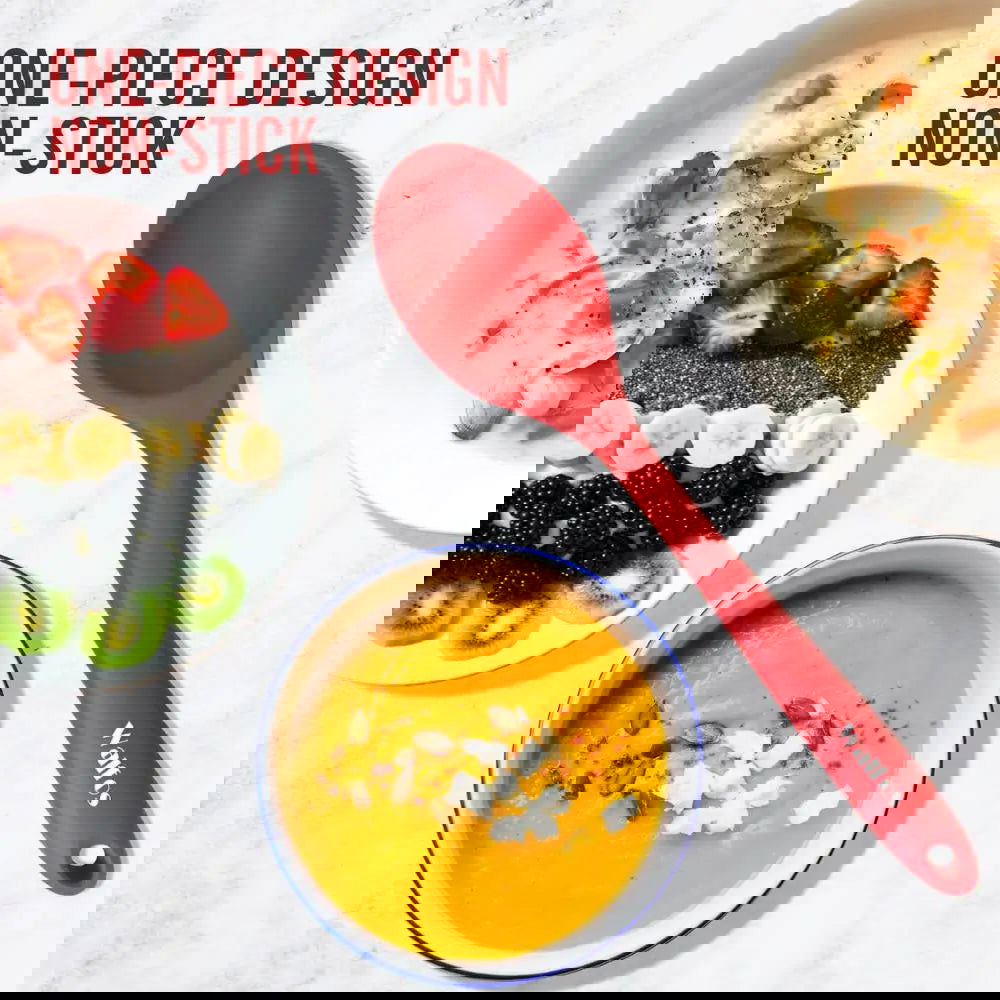 WALFOS Cake Butter Spatula Silicone Spoon Mixing Spoon Long-Handled Cooking Utensils Tableware Kitchen Soup Spoons Mixer Cooking - Walfos® Kitchenware