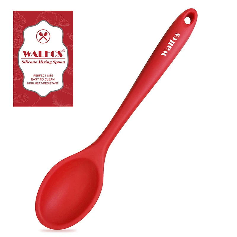 WALFOS Cake Butter Spatula Silicone Spoon Mixing Spoon Long-Handled Cooking Utensils Tableware Kitchen Soup Spoons Mixer Cooking - Walfos® Kitchenware
