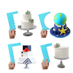 WALFOS Cake Scraper Smoother Fondant Mousse Cream Spatula Edge Smoother Kitchen Cake Pastry Mold Baking Decorating Tools - Walfos® Kitchenware