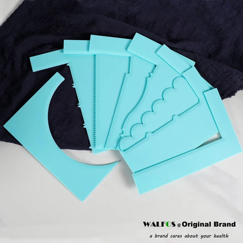 WALFOS Cake Scraper Smoother Fondant Mousse Cream Spatula Edge Smoother Kitchen Cake Pastry Mold Baking Decorating Tools - Walfos® Kitchenware