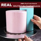 WALFOS Cake Scraper Smoother Fondant Mousse Cream Spatula Edge Smoother Kitchen Cake Pastry Mold Baking Decorating Tools - Walfos® Kitchenware