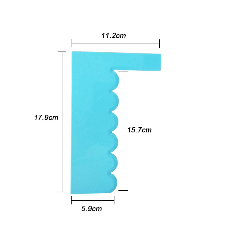 WALFOS Cake Scraper Smoother Fondant Mousse Cream Spatula Edge Smoother Kitchen Cake Pastry Mold Baking Decorating Tools - Walfos® Kitchenware