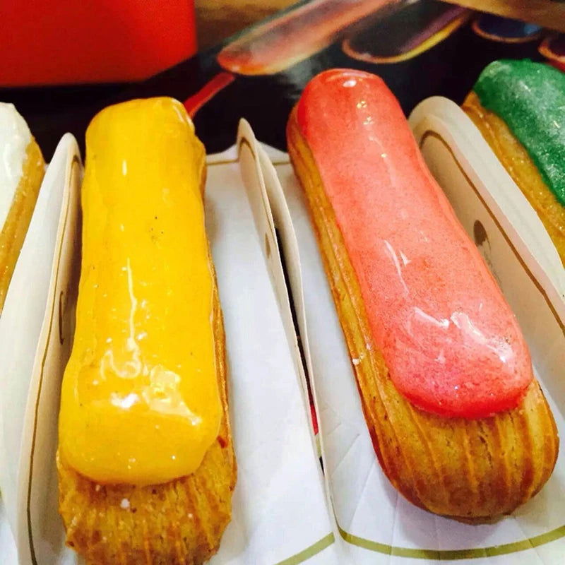 WALFOS Cake Tools Silicone Classic Collection Shapes finger Orange Non Stick Eclair 8 Forms Silicone Baking Mold - Walfos® Kitchenware