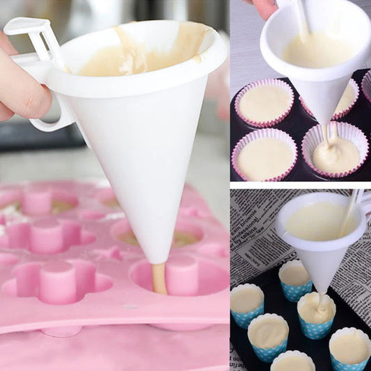 WALFOS Cream Icing Cream Batter Funnel Hand-Held Cup Cake Chocolate Dispenser Baking Tool - Walfos® Kitchenware