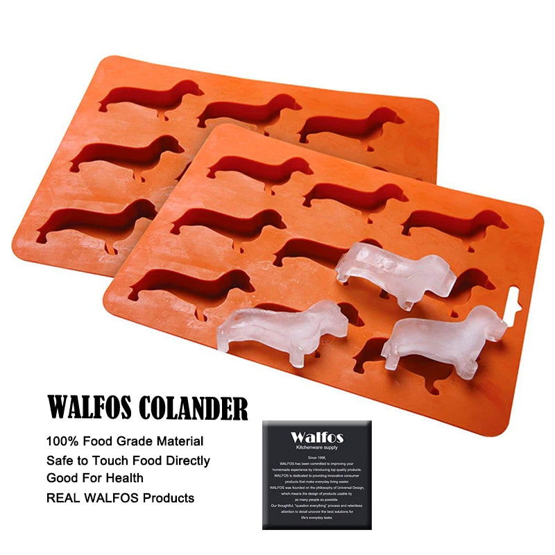 WALFOS Creative Silicone Dachshund Puppy Shaped Ice Cube Chocolate Cookie Mold DIY Home Ice Tray Kitchen Tools - Walfos® Kitchenware